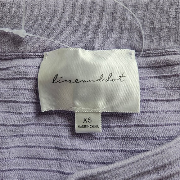 Line & Dot Arlo Tube Dress in Lilac Purple Pleated Strapless Size XS NWOT - Picture 4 of 10